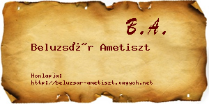 Beluzsár Ametiszt névjegykártya